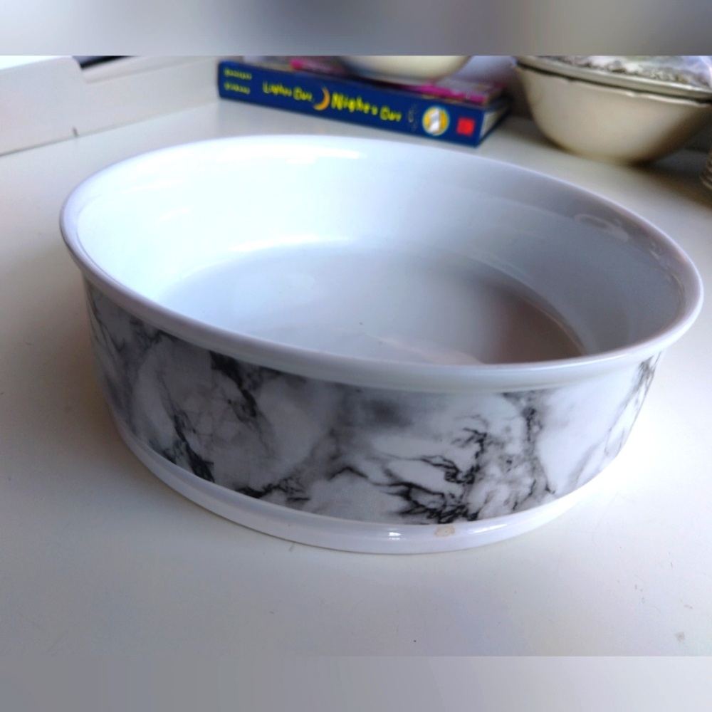 Marble Design Ceramic Bowl Bone Dry Deramics.
